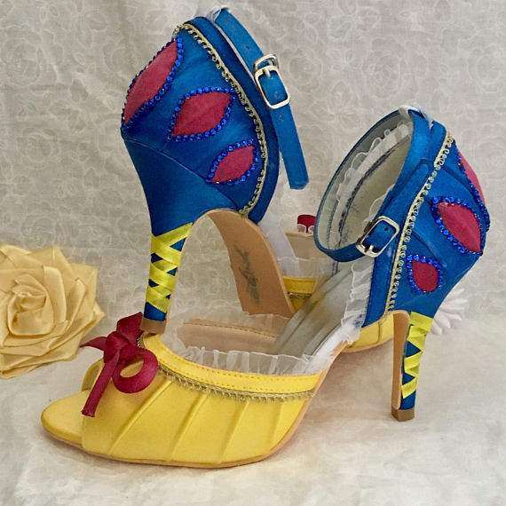 迪士尼公主手工高跟鞋 白雪公主款的夢(mèng)幻魅力